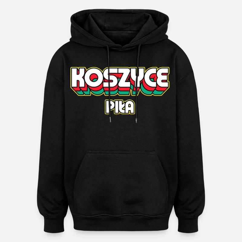 Košice Piła. Nom du district rétro - Sweat à capuche oversize unisexe - noir