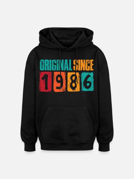 Original Since 1986 - Oversized Unisex Hoodie - black