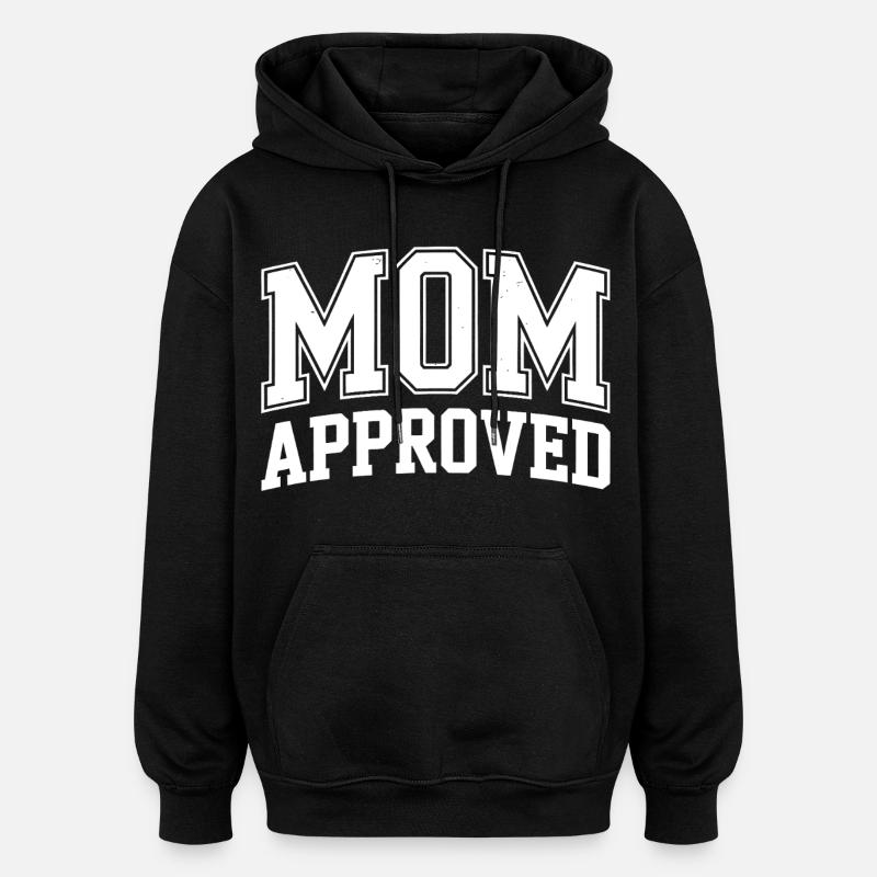 Mama approved tested - Oversized Unisex Hoodie - black