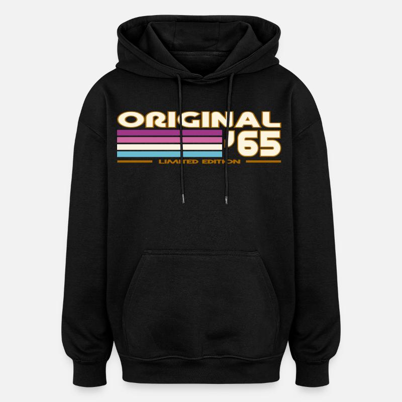 1965 - Oversized Unisex Hoodie - black