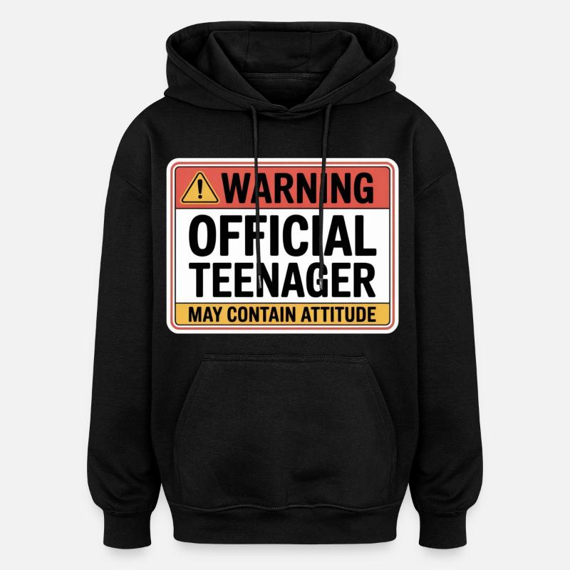 Adolescent officiel - Sweat à capuche oversize unisexe - noir