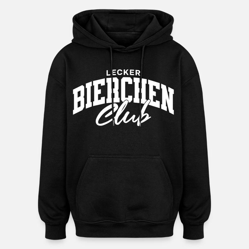 Lecker Bierchen Club - Oversized Unisex Hoodie - Schwarz