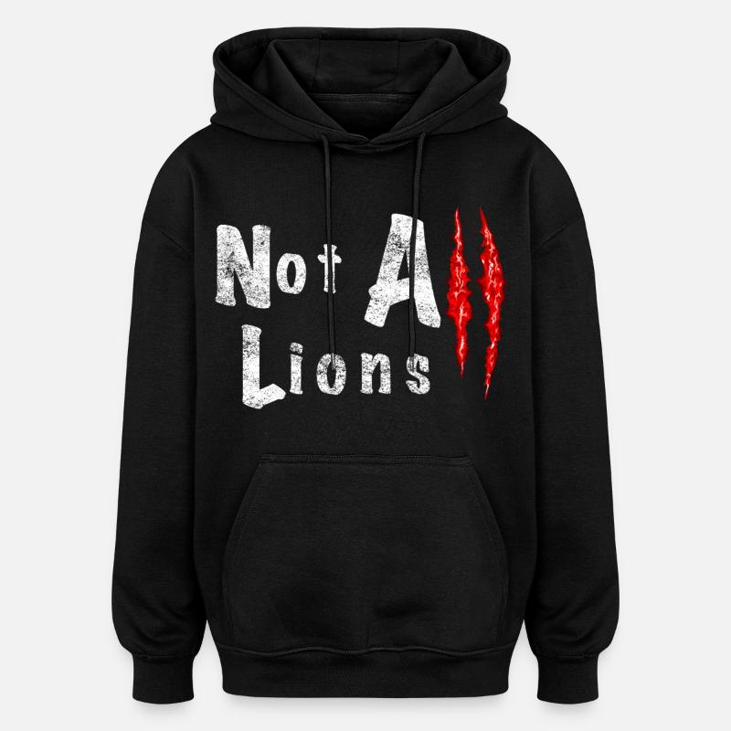 Pas All Lions 2.... - Sweat à capuche oversize unisexe - noir