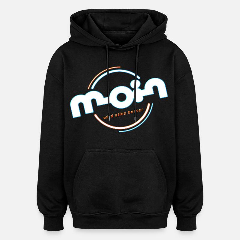 Moin - Oversized Unisex Hoodie - Schwarz