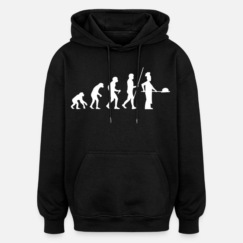 Bäcker Evolution - Oversized Unisex Hoodie - Schwarz