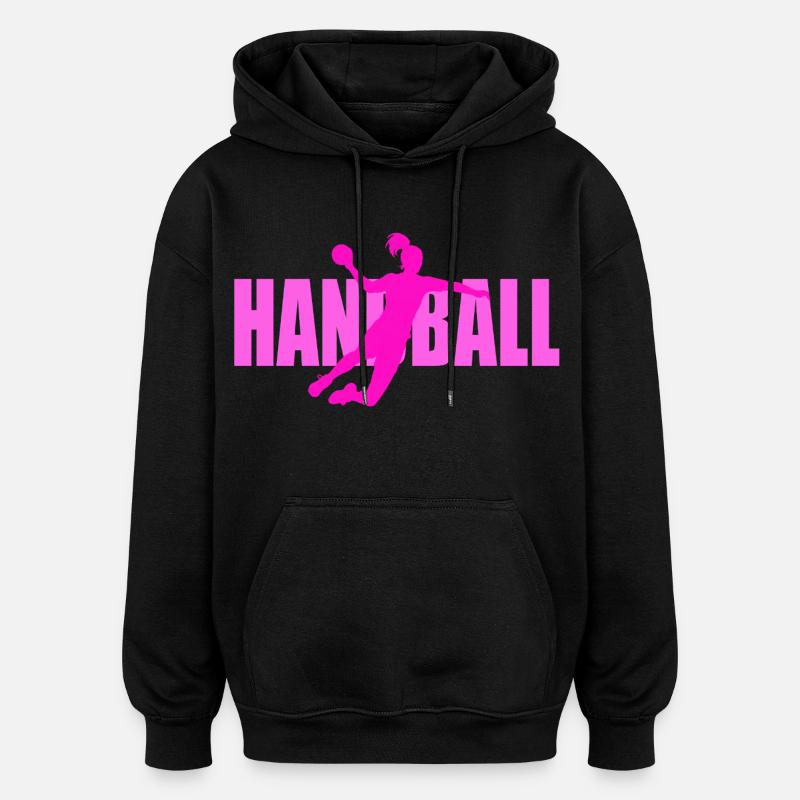 Handball - Sweat à capuche oversize unisexe - noir