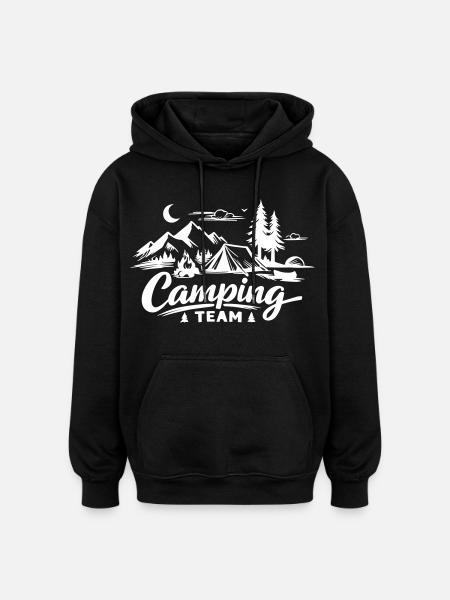 Camping Team - Oversized Unisex Hoodie - black