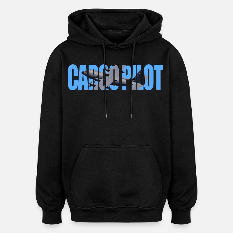 Pilote cargo C-130 - Sweat à capuche oversize unisexe - noir