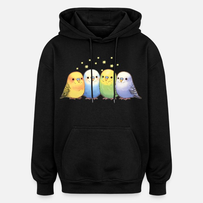 Budgies - Sweat à capuche oversize unisexe - noir