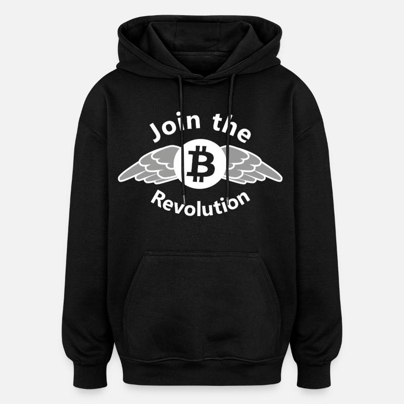 Révolution BitWings - Sweat à capuche oversize unisexe - noir