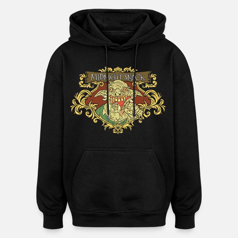 Mitternachts-Snack-Goblin - Oversized Unisex Hoodie - Schwarz