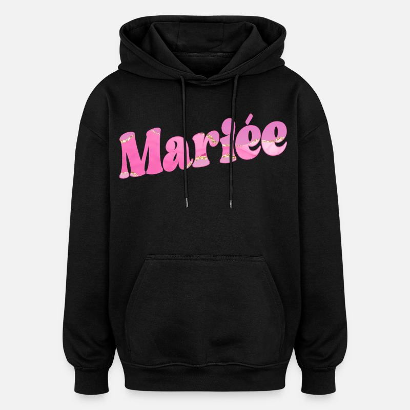 Bride Wedding - Oversized Unisex Hoodie - black