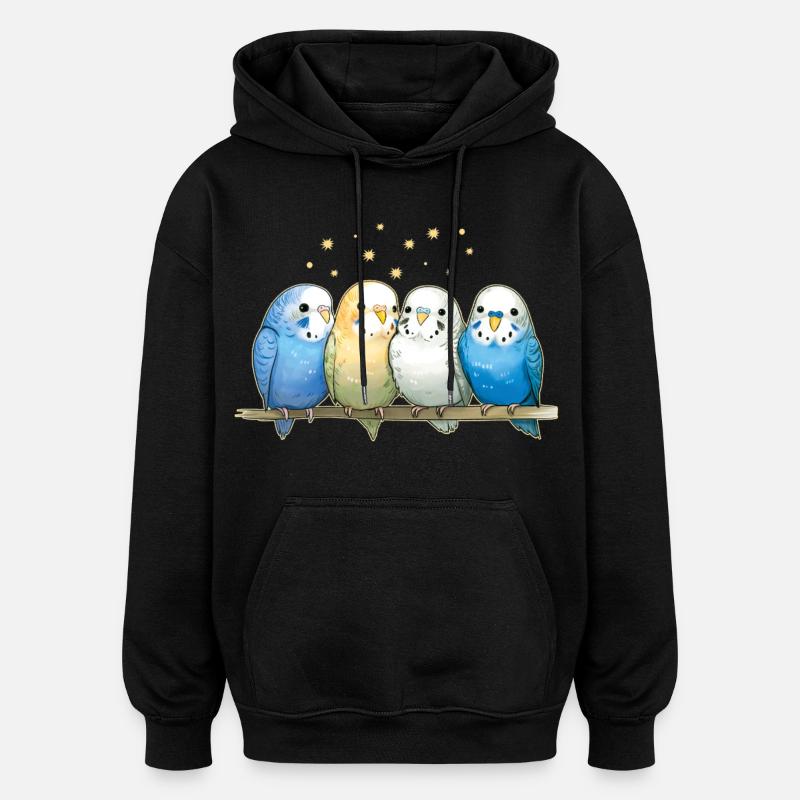 Budgie group - Oversized Unisex Hoodie - black