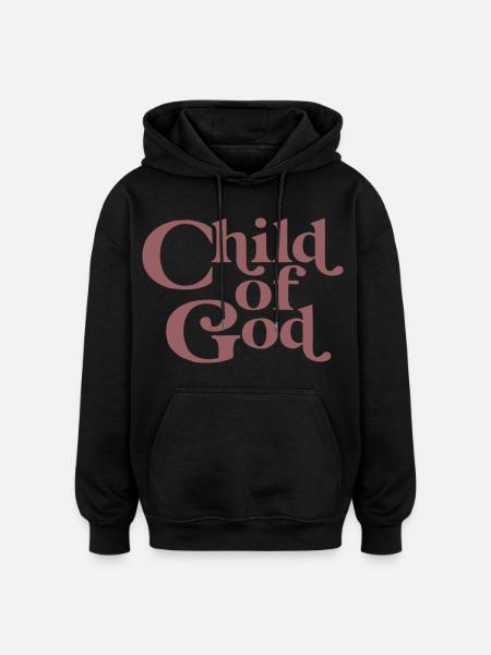 Gotteskind Logo Schriftzug - Oversized Unisex Hoodie - Schwarz
