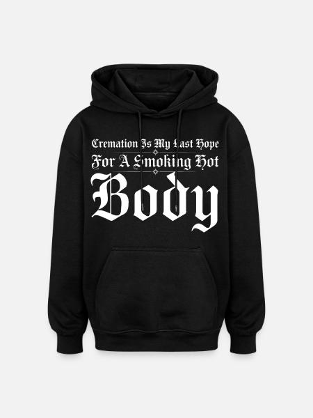 Gothic Irony Bold Blackletter - Oversized Unisex Hoodie - Schwarz