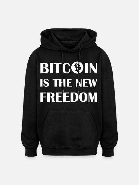Bitcoin is the new freedom - Oversized Unisex Hoodie - black