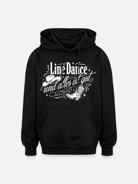 Country Line Dance - Oversized Unisex Hoodie - Schwarz