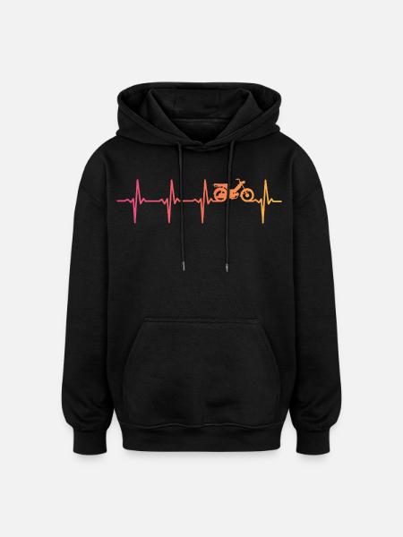 Mope Sonnenuntergangsherzschlag Mope - Oversized Unisex Hoodie - Schwarz