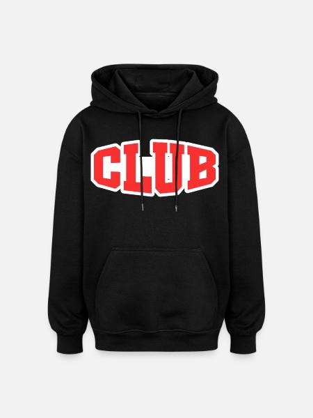 Club - Oversized Unisex Hoodie - Schwarz