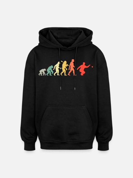 Boccia og Petanque Spillerevolution Retro Grafik - Oversize unisex hoodie - sort