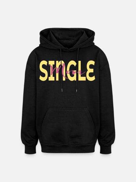 Single Mom - Oversized Unisex Hoodie - black