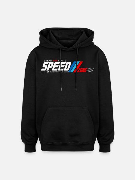 Speed Zone: Grenzen Brechen - Oversized Unisex Hoodie - Schwarz
