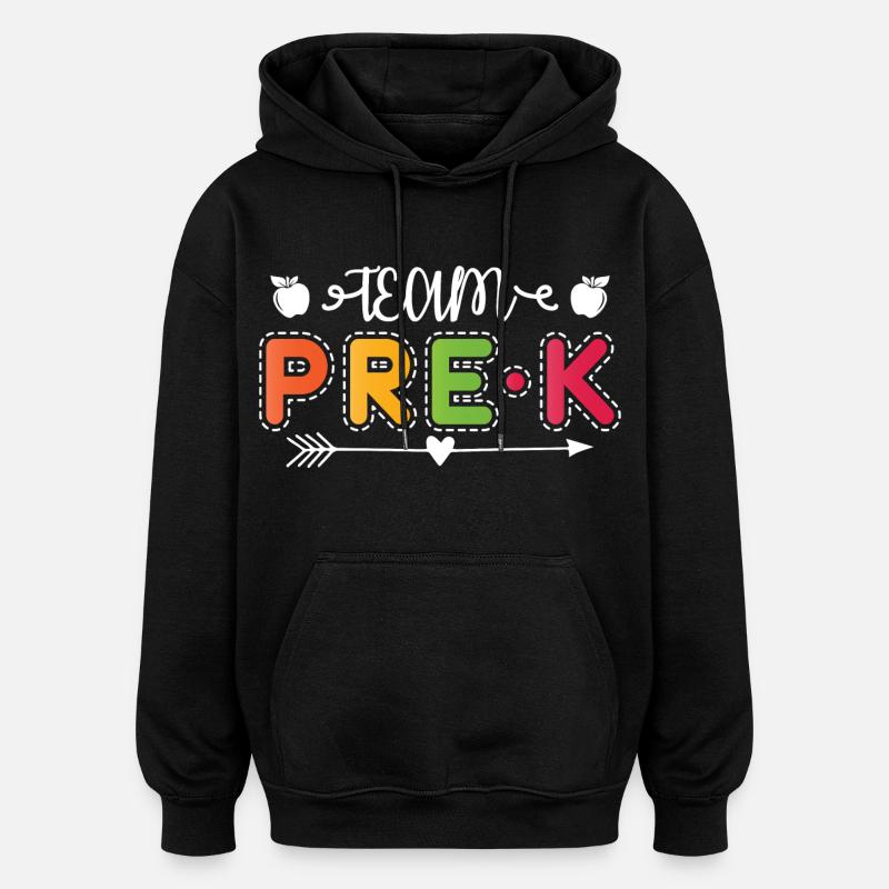Team Pre K Teacher - Oversized Unisex Hoodie - black