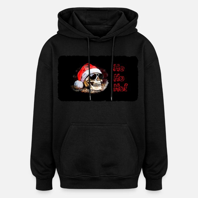 HoHoHo - Oversized Unisex Hoodie - Schwarz