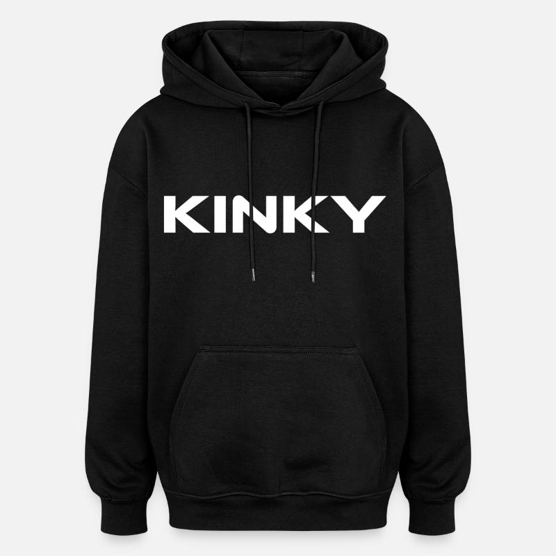 Conception de police « Kinky » - Sweat à capuche oversize unisexe - noir