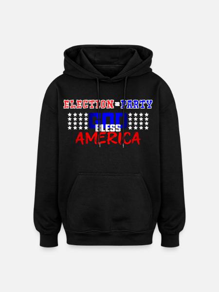 Élections= Jour de fête - Sweat à capuche oversize unisexe - noir