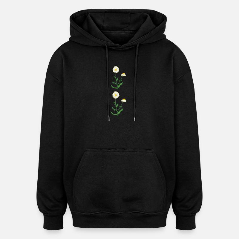 camomille - Sweat à capuche oversize unisexe - noir