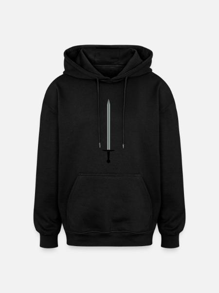 épée bichrome - Sweat à capuche oversize unisexe - noir