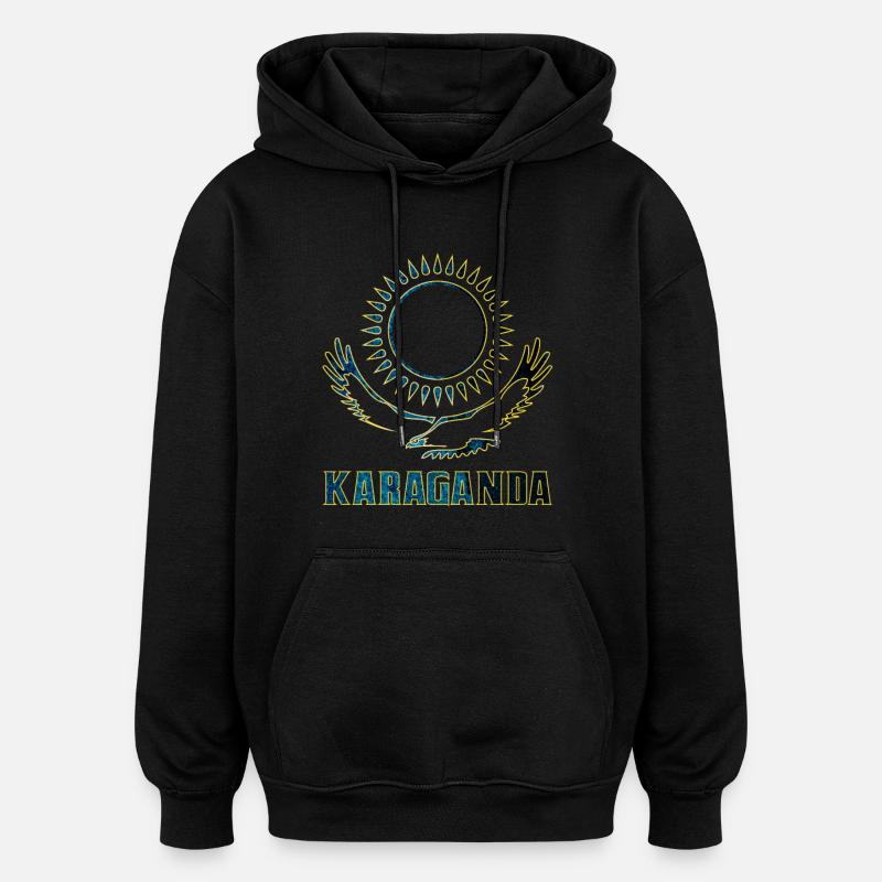 Karaganda Kasachstan Geschenk - Oversized Unisex Hoodie - Schwarz