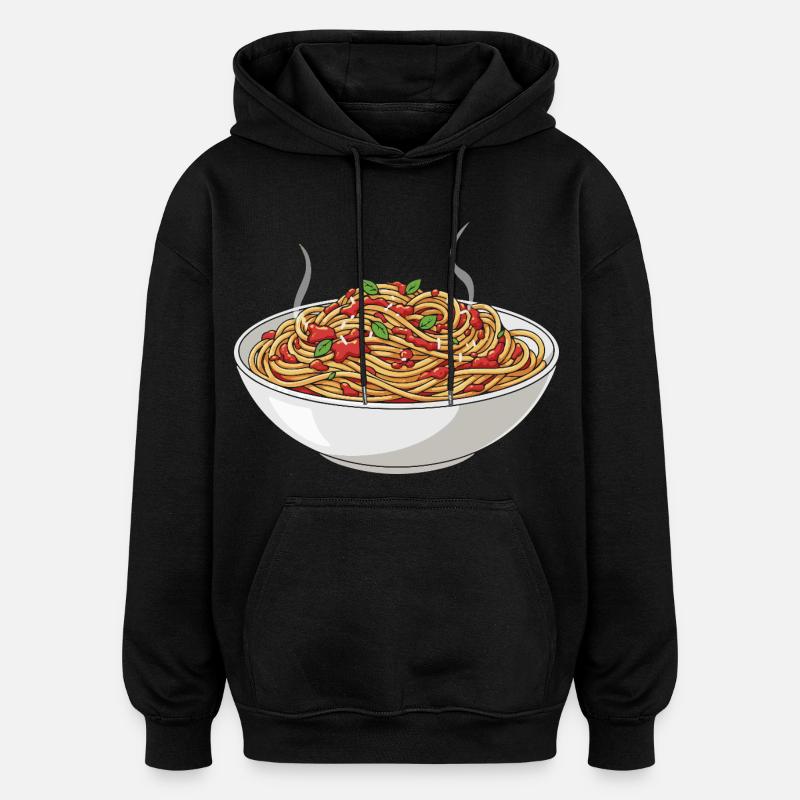 Spaghetti Steam Dream - Sweat à capuche oversize unisexe - noir
