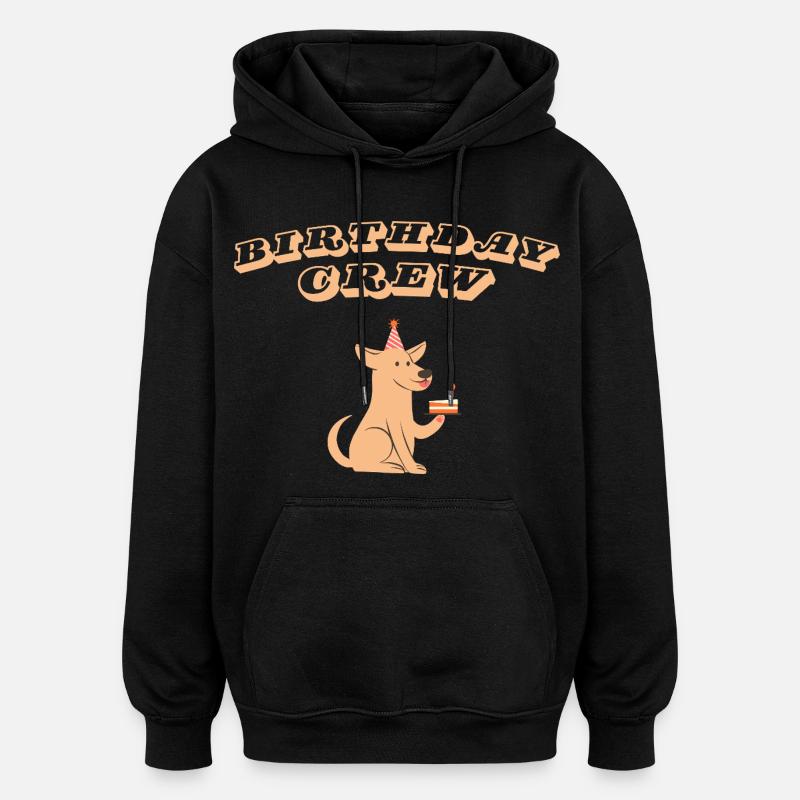 Équipe d’anniversaire - Sweat à capuche oversize unisexe - noir