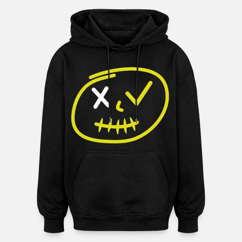 Visage de tendance - Sweat à capuche oversize unisexe - noir