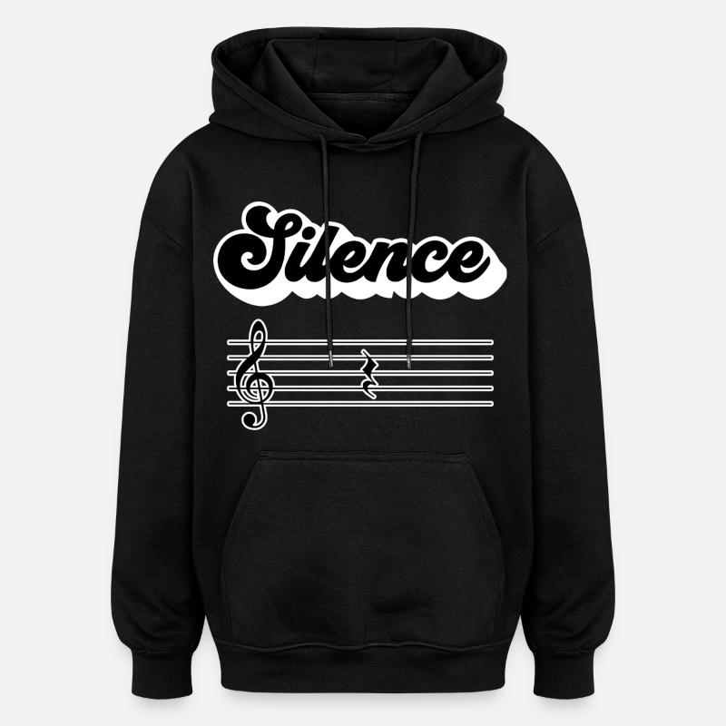 Silence Solfeggio Geschenk Musikermusik - Oversized Unisex Hoodie - Schwarz