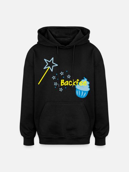 Cupcaki Backfee - Oversized Unisex Hoodie - Schwarz