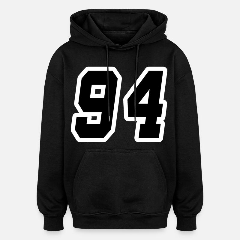 Nummer vierundneunzig 94 - Oversized Unisex Hoodie - Schwarz
