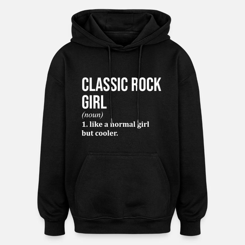 Rock classique - Sweat à capuche oversize unisexe - noir