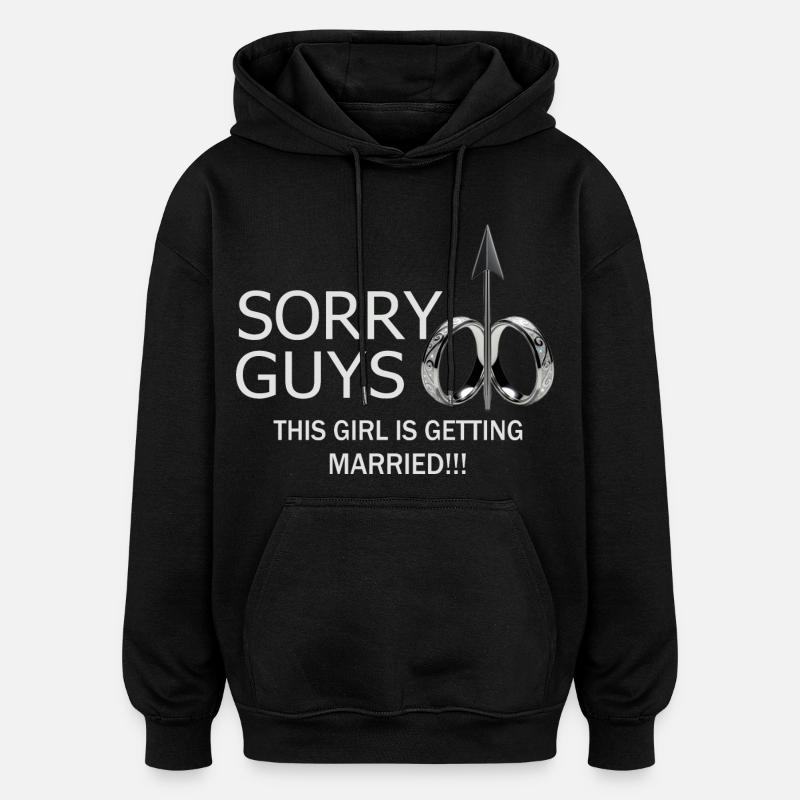 Mädchen wird Heiraten - Oversized Unisex Hoodie - Schwarz