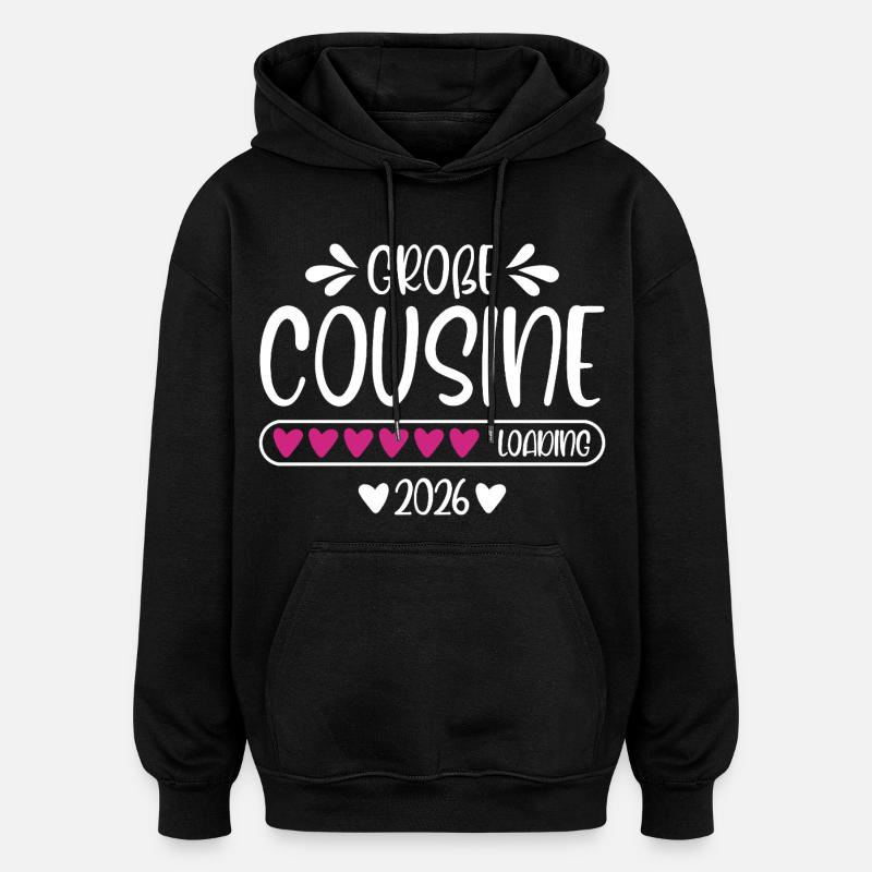 Große Cousine 2026 - Oversized Unisex Hoodie - Schwarz