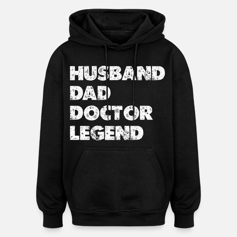Héros Combo Mari Père Docteur - Sweat à capuche oversize unisexe - noir