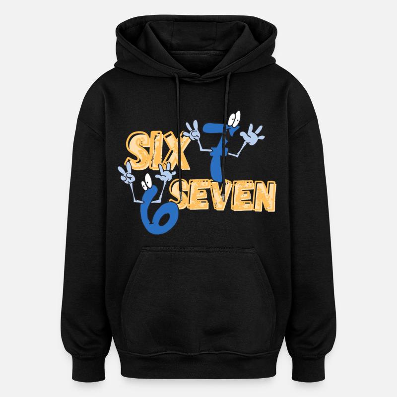 six sept - Sweat à capuche oversize unisexe - noir