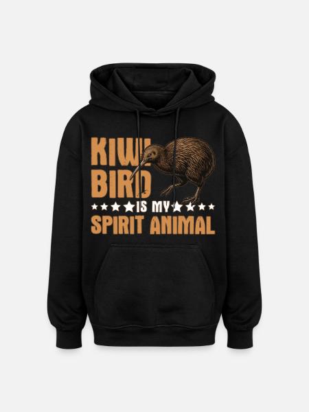 Kiwi-Vogel ist mein Geisttier Neuseeland - Oversized Unisex Hoodie - Schwarz