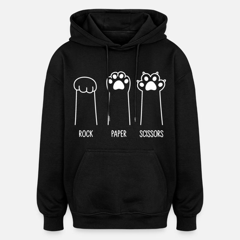 Rock Paper Scissors - Oversized Unisex Hoodie - Schwarz