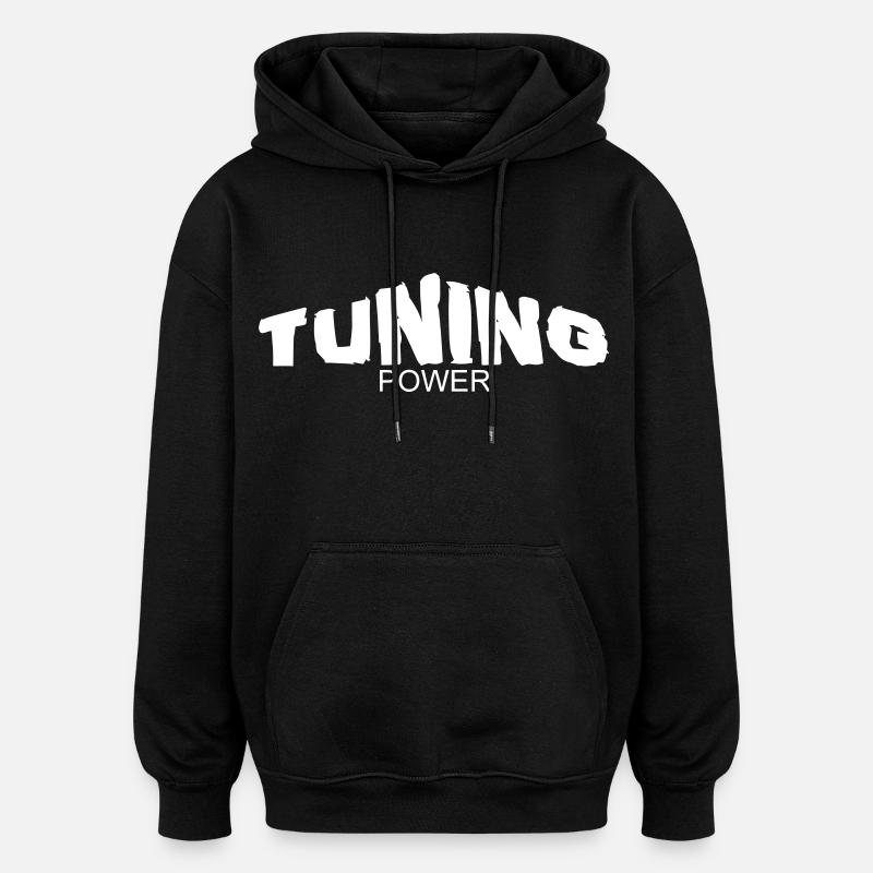 tuning power - Sweat à capuche oversize unisexe - noir