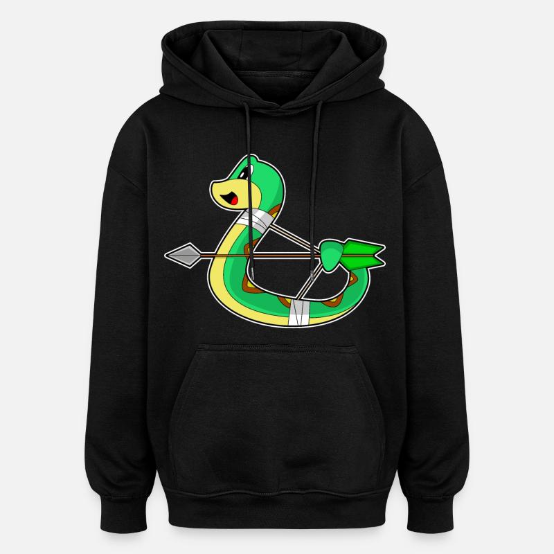 Schlange Bogenschütze Bogen - Oversized Unisex Hoodie - Schwarz