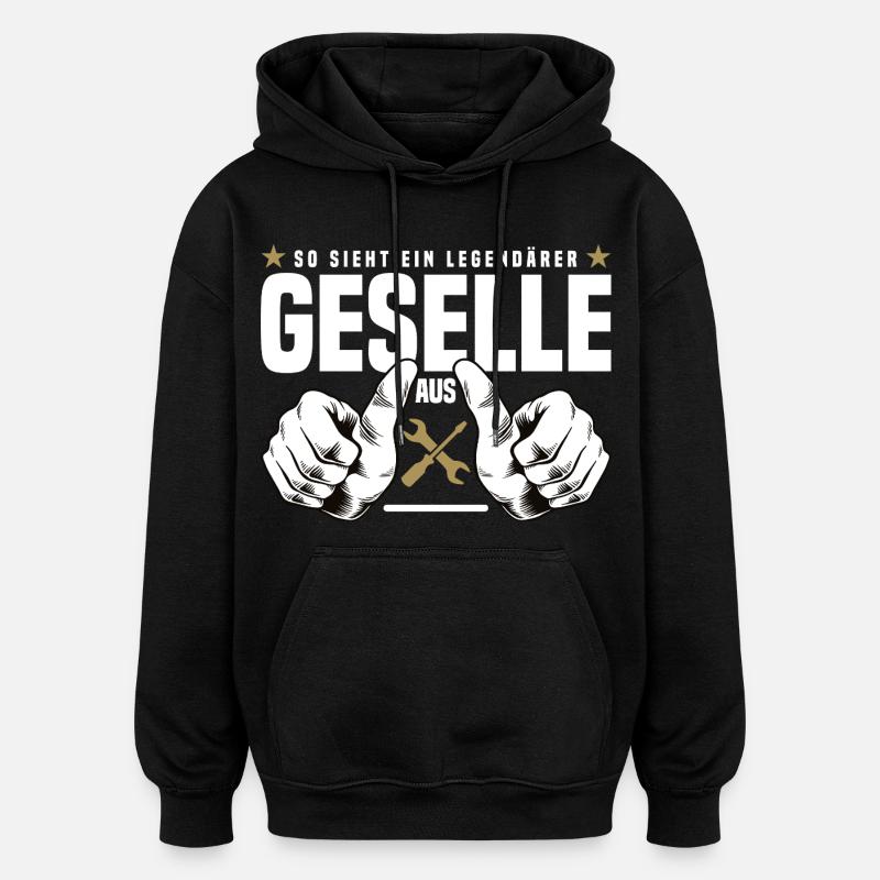 Geselle - Oversized Unisex Hoodie - Schwarz