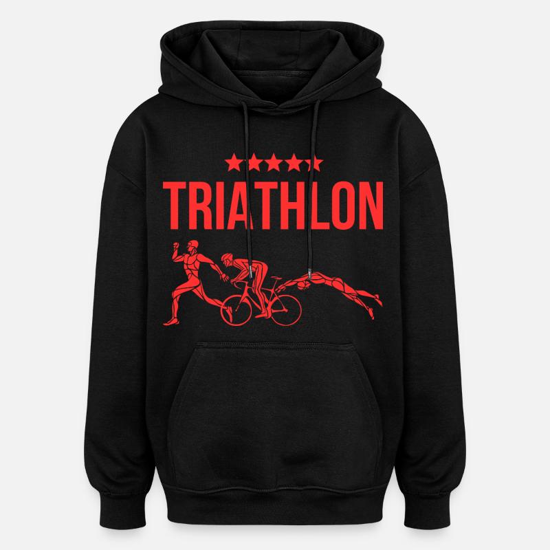 Triathlon - Sweat à capuche oversize unisexe - noir